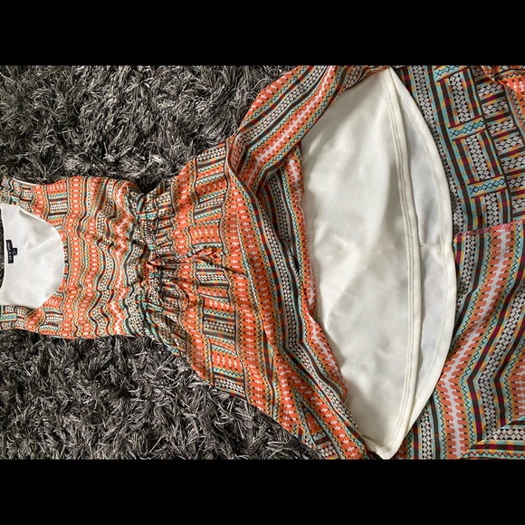 Multi-Color Sleeveless High Low Dress - Picture 3 of 6